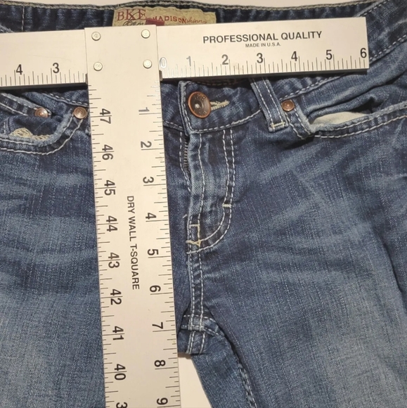 BKE Jeans Womens Size 28x33.5 (28x31) Blue Madison Boot Dark Wash Denim Bk17121L - Picture 9 of 11
